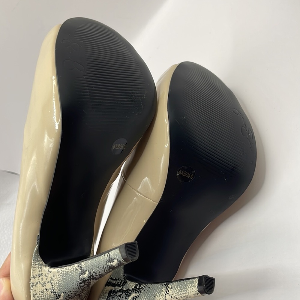 NWOT- Jessica Simpson Amandax open toe snake print Heels - Picture 6 of 13